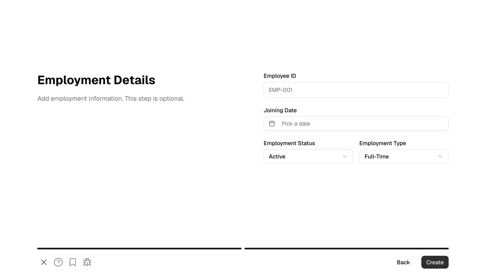 Employment details